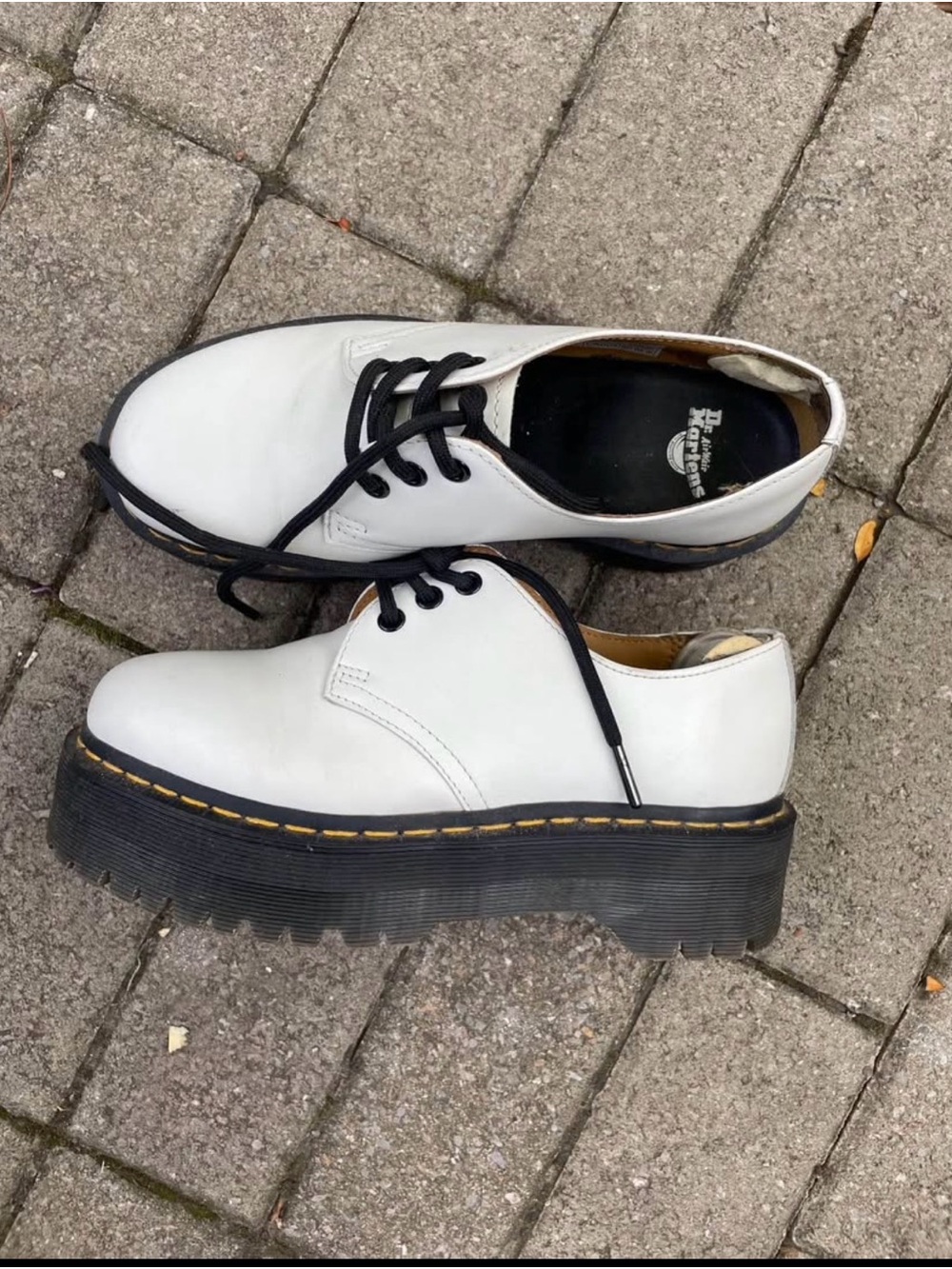 Dr Martens 1461 smooth leather platform shoes